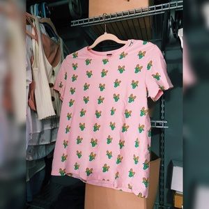FOREVER 21 Pink Corn Pattern Shirt 🌽